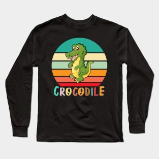 Vintage Retro Crocodile Long Sleeve T-Shirt